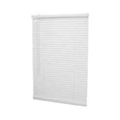 Simple Spaces PVCMB-1A Blind, 64 In L, 23 In W, Vinyl, White(Simple Spaces Pvcmb 1a Cordless Mini Blind 64 In L 23 In W Vinyl White)