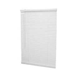 Simple Spaces PVCMB-3A Blind, 64 In L, 27 In W, Vinyl, White(Simple Spaces Pvcmb 3a Cordless Mini Blind 64 In L 27 In W Vinyl White)