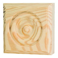 Waddell RTB25-36 Trim Block, 2-3/4 In H, 2-3/4 In W, Rosette Pattern, Pine Wood(Waddell Rtb25 36 Trim Block 2 3 4 In H 2 3 4 In W Rosette Pattern Pine Wood)