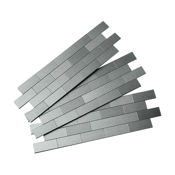 ASPECT A9550 Wall Tile, 12 In L, 4 In W, 1/8 In Thick, Aluminum/Polymer, Brushed Stainless Steel(Aspect A9550 Wall Tile 12 In L 4 In W 1 8 In Thick Aluminum Polymer Brushed Stainless Steel) 3 ASPECT A9550 Wall Tile, 12 In L, 4 In W, 1/8 In Thick, Aluminum/Polymer, Brushed Stainless Steel(Aspect A9550 Wall Tile 12 In L 4 In W 1 8 In Thick Aluminum Polymer Brushed Stainless Steel)