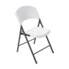 Lifetime Products 2810 Folding Chair, Steel Frame, Polyethylene Tabletop, Gray/White(Lifetime Products 2810 Folding Chair Steel Frame Polyethylene Tabletop Gray White)