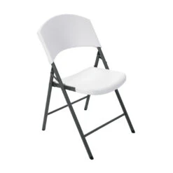 Lifetime Products 2810 Folding Chair, Steel Frame, Polyethylene Tabletop, Gray/White(Lifetime Products 2810 Folding Chair Steel Frame Polyethylene Tabletop Gray White)