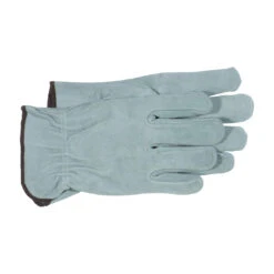 Boss 4065J Gloves, Driver, XL, Keystone Thumb, Open, Shirred Elastic Back Cuff, Cowhide Leather, Gray(Boss 4065j Driver Gloves Xl Keystone Thumb Open Shirred Elastic Back Cuff Cowhide Leather Gray)