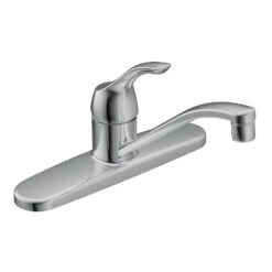 Moen Adler Series CA87526 (87585) Kitchen Faucet, 1.5 Gpm, Stainless Steel, Chrome Plated, Deck Mounting, Lever Handle(Moen Adler Ca87526 Kitchen Faucet 1 5 Gpm Stainless Steel Chrome Deck Mounting Lever Handle Low Arc Spout)
