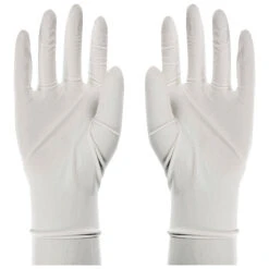 BOSS 1UL0004-L Seamless Disposable Gloves, L, Latex, Powdered, White, 9-1/2 In L(Boss 1ul0004 L Seamless Powdered Disposable Gloves L 9 1 2 In L Rolled Cuff Latex White)