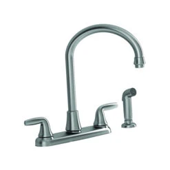 American Standard Jocelyn Series 9316.451.075 Kitchen Faucet With Side Sprayer, 1.8 Gpm, 2-Faucet Handle, Brass(American Standard Jocelyn 9316 451 075 Kitchen Faucet With Side Spray 1 8 Gpm 2 Faucet Handle Brass)