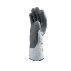 Showa 451-M Gloves, Unisex, M, 9.84 In L, Elastic Cuff, Gray/Light Gray(Showa 451 M Gloves Unisex M 240 Mm L Gauntlet Cuff Latex Coating Cotton Polyester Glove Gray) -ShopKoopman Store 100007661 1