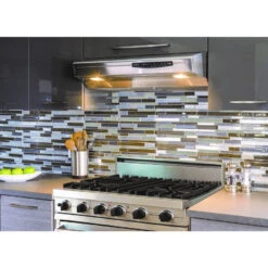 Smart Tiles SM1050-1 Wall Tile, 10.2 In L, 9.63 In W, Vinyl, Beige/Brown/Gray, Milano Argento(Smart Tiles Sm1050 1 Wall Tile 10 2 In L 9 63 In W Vinyl Beige Brown Gray Milano Argento)