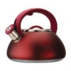 Primula Avalon Series PAVRE-6225 Whistling Tea Kettle, 2.5 Qt Capacity, Stay-Cool Handle, Steel, Red(Primula Avalon Pavre 6225 Whistling Tea Kettle 2 5 Qt Capacity Stay Cool Handle Steel Red) -ShopKoopman Store 100014057