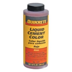 Quikrete 131703 Cement Color, Red, Liquid, 10 Oz Bottle(Quikrete 131703 Cement Color Red Liquid 10 Oz Package Bottle)