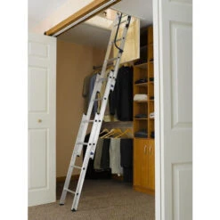 WERNER AA1510B Attic Ladder, 7 Ft To 9 Ft 10 In H Ceiling, 18 X 24 In Ceiling Opening, 12-Step, 250 Lb, Aluminum(Werner Aa1510b Attic Ladder 7 Ft To 9 Ft 10 In H Ceiling 18 X 24 In Ceiling Opening 12 Step 250 Lb Aluminum) 10 WERNER AA1510B Attic Ladder, 7 Ft To 9 Ft 10 In H Ceiling, 18 X 24 In Ceiling Opening, 12-Step, 250 Lb, Aluminum(Werner Aa1510b Attic Ladder 7 Ft To 9 Ft 10 In H Ceiling 18 X 24 In Ceiling Opening 12 Step 250 Lb Aluminum) -ShopKoopman Store 100057042 4
