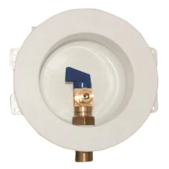 EASTMAN 60237 Ice Maker Outlet Box, Round, Brass(Eastman 60237 Ice Maker Outlet Box Round Brass)
