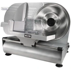 Weston 61-0901-W Electric Meat Slicer, Stainless Steel, Silver(Weston 61 0901 W Electric Meat Slicer Stainless Steel Silver)