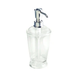 IDESIGN 45620 Soap Dispenser, 12 Oz Capacity, Plastic, Clear, Chrome(Idesign 45620 Soap Dispenser 12 Oz Capacity Plastic Clear Chrome)