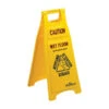 CONTINENTAL COMMERCIAL 119 Floor Sign, 12 In W, 26 In H, Yellow Background, Caution Wet Floor(Continental Commercial 119 Floor Sign 12 In W 26 In H Yellow Background Caution Wet Floor)