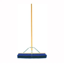 BIRDWELL 5028-4 Contractor Push Broom, 3 In L Trim, Polypropylene/Polystyrene Bristle, Hardwood Handle(Birdwell 5028 4 Contractor Push Broom 3 In L Trim Polypropylene Polystyrene Bristle Hardwood Handle)