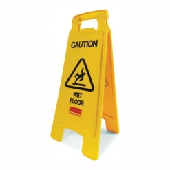 Rubbermaid FG611277 YEL Floor Sign, 11 In W, Yellow Background, Caution Wet Floor, English, French, Spanish(Rubbermaid Fg611277 Yel Floor Sign 11 In W Yellow Background Caution Wet Floor English French Spanish)
