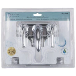 Boston Harbor PF4233 Lavatory Faucet, 1.5 Gpm, 2-Faucet Handle, ABS, Chrome Plated, Lever Handle(Boston Harbor Pf4233 Lavatory Faucet 1 5 Gpm 2 Faucet Handle Abs Chrome Lever Handle)