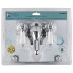 Boston Harbor PF4232 Lavatory Faucet, 1.5 Gpm, 2-Faucet Handle, ABS, Chrome Plated, Lever Handle(Boston Harbor Pf4232 Lavatory Faucet 1 5 Gpm 2 Faucet Handle Abs Chrome Lever Handle)