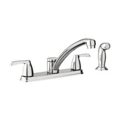 Moen Adler Series 87046 Kitchen Faucet, 1.5 Gpm, 2-Faucet Handle, Stainless Steel, Chrome Plated, Deck Mounting(Moen Adler 87046 Kitchen Faucet 1 5 Gpm 2 Faucet Handle Stainless Steel Chrome Deck Mounting Low Arc Spout)