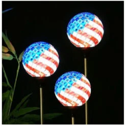 Alpine SLC528BB-9 Solar Garden Stake, Ni-Cd Battery, Americana Globe, LED Lamp(Alpine Slc528bb 9 Solar Garden Stake Ni Cd Battery Americana Globe Led Lamp)