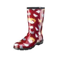 Sloggers 5016CBR-08 Rain And Garden Boots, 8 In, Chicken, Barn Red(Sloggers 5016cbr 08 Rain And Garden Boots 8 In Chicken Barn Red)