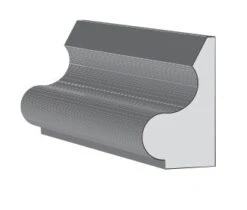 KLEER 5164 Base Moulding Cap, 16 Ft L, PVC(Kleer 5164 Base Cap Moulding 16 Ft L Pvc)