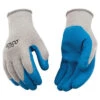 Kinco 1791-M Coated Gloves, Men's, M, 7 To 8 In L, Knit Wrist Cuff, Latex Coating, Cotton/Polyester Glove, Blue/Gray(Kinco 1791 M Coated Gloves Mens M 7 To 8 In L Knit Wrist Cuff Latex Coating Cotton Polyester Glove)