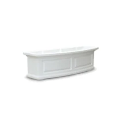 MAYNE Nantucket 4830-W Window Box, 11-1/2 In W, 36 In D, Double Wall Design, Polyethylene, White(Mayne Nantucket 4830 W Window Box 11 1 2 In W 36 In D Double Wall Design Polyethylene White)