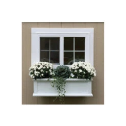 MAYNE Cape Cod 4840-W Window Box, 11 In W, 36 In D, Double Wall Design, Polyethylene, White(Mayne Cape Cod 4840 W Window Box 11 In W 36 In D Double Wall Design Polyethylene White) -ShopKoopman Store 102672092 2