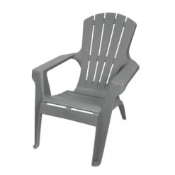 Gracious Living 11616-26ADI CH25 Neutral Gray Adirondack Chair(Gracious Living 11616 26adi Contour Adirondack Chair Resin Seat Resin Frame Neutral Gray Frame)