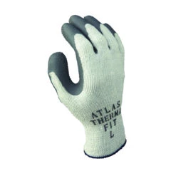 Showa 451-M Gloves, Unisex, M, 9.84 In L, Elastic Cuff, Gray/Light Gray(Showa 451 M Gloves Unisex M 240 Mm L Gauntlet Cuff Latex Coating Cotton Polyester Glove Gray) -ShopKoopman Store 1046184