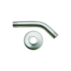 Plumb Pak PP825-10 Shower Arm With Flange, 1/2 In Connection, IPS, 6 In L, Brass, Chrome Plated(Plumb Pak Pp825 10 Shower Arm With Flange 1 2 In Connection Ips 6 In L Brass Chrome)