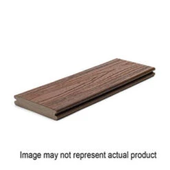 Trex Transcend GP010616T2G01 Grooved-Edge Decking Board, 16 Ft L, 6 In W, 1 In T, Composite, Gravel Path(Trex Transcend Gp010616t2g01 Grooved Edge Composite Decking Board 5 1 2 In L Nominal 16 Ft W Nominal Gravel Path)