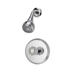 Boston Harbor GU-F1010207CP Shower Faucet, 1.75 Gpm, 2.75 In Showerhead, Metal/Plastic, Round Showerhead, Knob Handle(Boston Harbor Gu F1010207cp Shower Faucet 1 75 Gpm Plastic Chrome 1 Handle)