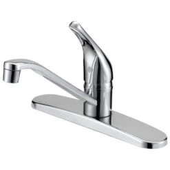 Boston Harbor FS610048CP Kitchen Faucet, 1.8 Gpm, 4-Faucet Hole, Metal/Plastic, Chrome Plated, Deck Mounting(Boston Harbor Fs610048cp Kitchen Faucet 1 8 Gpm Metal Chrome Lever Handle)