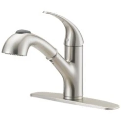 Boston Harbor FP4A4079NP Kitchen Faucet, 1.8 Gpm, 1-Faucet Handle, 1, 3-Faucet Hole, Metal/Plastic, Stainless Steel(Boston Harbor Fp4a4079np Kitchen Faucet 1 8 Gpm 1 Faucet Handle Metal Brushed Nickel Lever Handle)