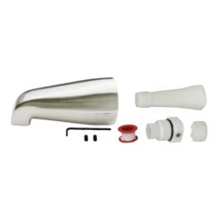 Plumb Pak PP825-33BN Bathtub Spout, 16-1/4 In L, 8-1/2 In W, 4 In H, Brushed Nickel(Plumb Pak Pp825 33bn Bathtub Spout Brushed Nickel)