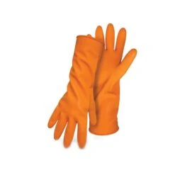 BOSS 4708L Protective Gloves, L, 13 In L, Diamond-Grip/Embossed-Grip Thumb, Rolled Cuff, Latex, Orange(Boss 4708l Protective Gloves L 13 In L Diamond Grip Embossed Grip Thumb Rolled Cuff Latex Orange)