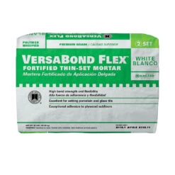 CUSTOM VersaBond Flex Series VBFW50 Thin-Set Mortar, White, Powder, 50 Lb Bag(Custom Versabond Flex Vbfw50 Thin Set Mortar White Powder 50 Lb Package Bag)