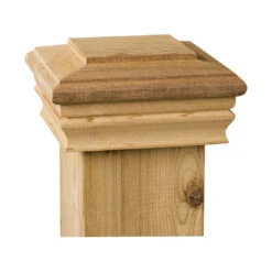 Maine Ornamental 72262 Post Cap, 4 In L, 4 In W, Cedar Wood(Maine Ornamental 72262 Post Cap 4 In L 4 In W Cedar Wood)