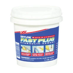 UGL Fast Plug Series 00919 Hydraulic Cement, Gray, Powder, 1-1/2 Lb(Ugl Drylok Fast Plug 00919 Hydraulic Cement Gray Powder 1 1 2 Lb Package)