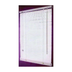 Simple Spaces FWB-23X64-3L Window Blind, 64 In L, 23 In W, Faux Wood, White(Simple Spaces Fwb 23x64 3l Window Blinds 64 In L 23 In W Faux Wood White)