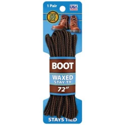 Shoe Gear 1N311-12 Boot Lace, Round, Black/Brown, 72 In L(Shoe Gear 1n311 12 Boot Lace Round Black Brown 72 In L)