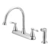 Boston Harbor F8210001CP Kitchen Faucet, 1.8 Gpm, 4-Faucet Hole, Metal/Plastic, Chrome Plated, Deck Mounting(Boston Harbor F8210001cp Kitchen Faucet 1 75 Gpm 4 Faucet Hole Chrome Lever Handle)