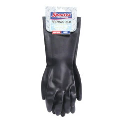 Spontex 33555 Protective Gloves, L, 16-1/2 In L, Neoprene, Black(Spontex 33555 High Tensile Strength Protective Gloves L 16 1 2 In L Neoprene Black)