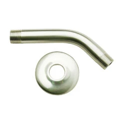 Plumb Pak PP825-10BN Shower Arm With Flange, 1/2 In Connection, IPS, 6 In L, Brass, Brushed Nickel(Plumb Pak Pp825 10bn Shower Arm With Flange 1 2 In Connection Ips 6 In L Brass Brushed Nickel)