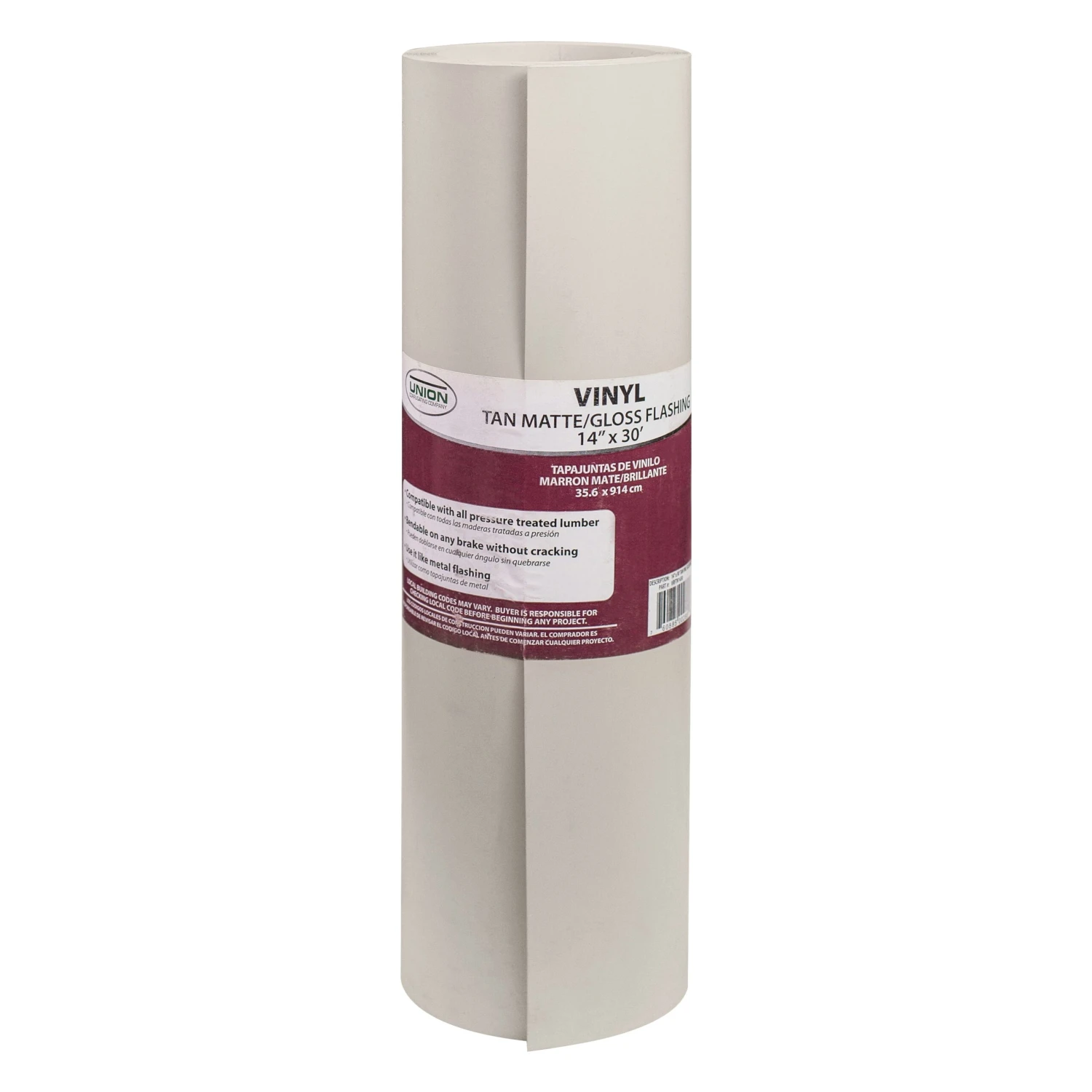 Union Corrugating Company AC_VF-0127-009 Roll Flashing, 50 Ft L, 14 In W, Vinyl, Tan(Union Corrugating Company Ac_vf 0127 009 Roll Flashing 50 Ft L 14 In W Vinyl Tan) 3 Union Corrugating Company AC_VF-0127-009 Roll Flashing, 50 Ft L, 14 In W, Vinyl, Tan(Union Corrugating Company Ac_vf 0127 009 Roll Flashing 50 Ft L 14 In W Vinyl Tan)