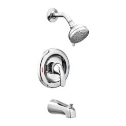 Moen Adler Series 82603 Tub And Shower Faucet, 1.75 Gpm Showerhead, 1-Handle, Metal, Chrome Plated(Moen Adler 82603 Tub Shower Faucet 1 75 Gpm Showerhead 1 Handle Metal Chrome)