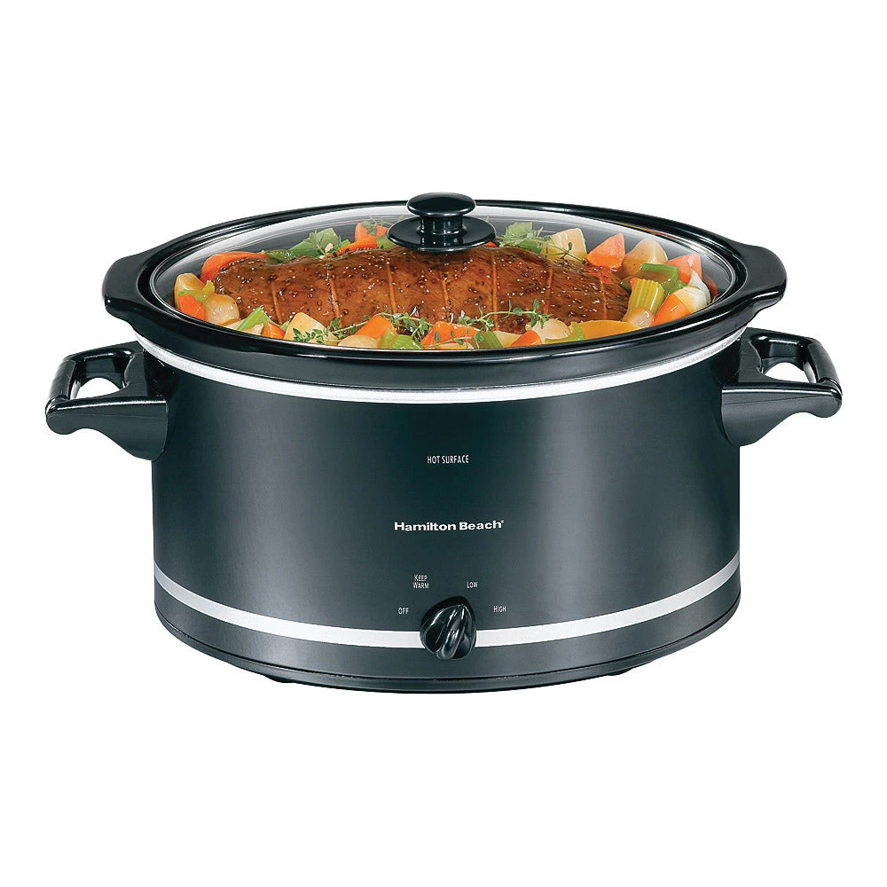 Hamilton Beach 33182 Slow Cooker, 8 Qt Capacity, 120 V, 375 W, Manual Control, Black/Silver(Hamilton Beach 33182 Slow Cooker 8 Qt Capacity 120 V 375 W Manual Control Black Silver) 3 Hamilton Beach 33182 Slow Cooker, 8 Qt Capacity, 120 V, 375 W, Manual Control, Black/Silver(Hamilton Beach 33182 Slow Cooker 8 Qt Capacity 120 V 375 W Manual Control Black Silver)
